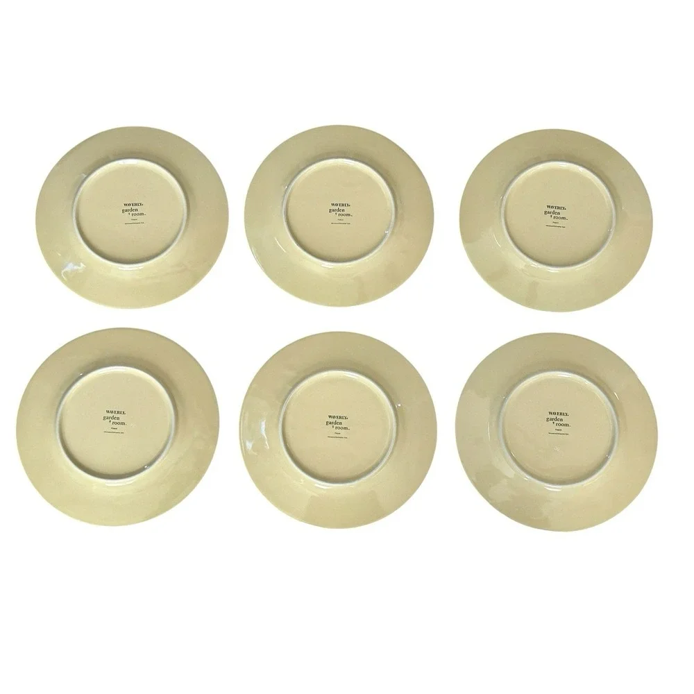 Waverly Garden Room Floral Manor Fruit Salad Plates Set of 6 Country Cottagecore